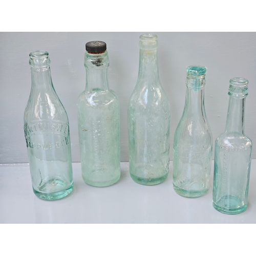 79 - 9 Old Bottles, Glass Frog, Bowl