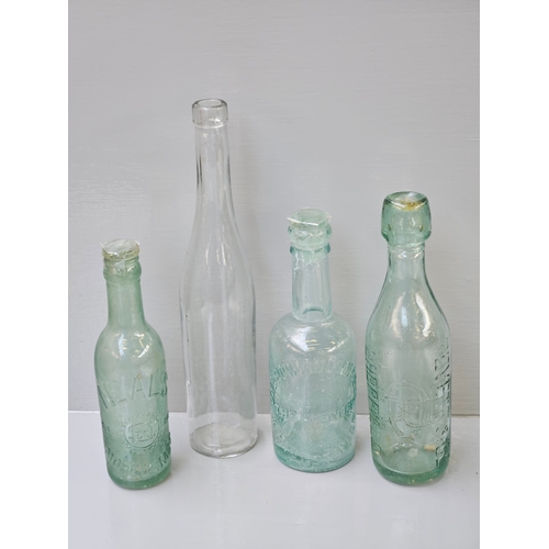 79 - 9 Old Bottles, Glass Frog, Bowl