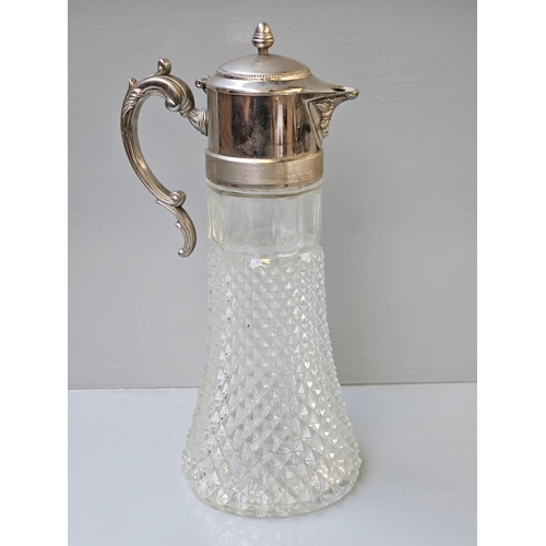 90 - Plated Claret Jug H35cm