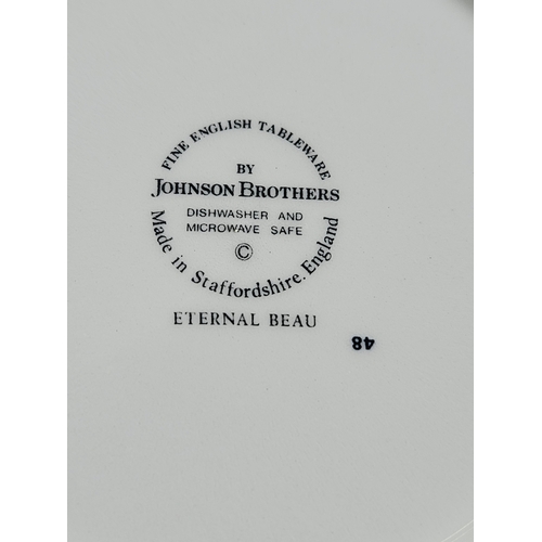 167 - 2 Boxes (98 Pcs) Johnson Bros 'Eternal Beau' Dinner & Teaware