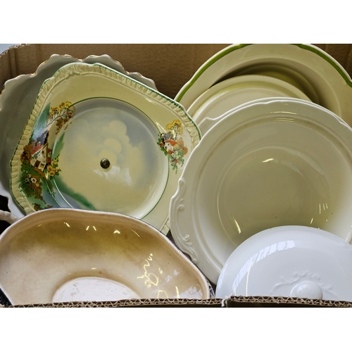 109 - Assorted Tureens, Wall Plates, Gravy Boats, Cakestand Etc