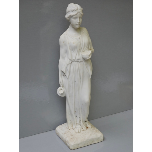 240 - White Classical Maiden Figurine H52cm