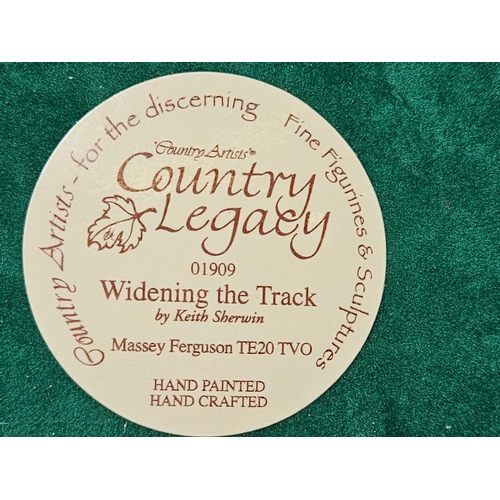 254 - Country Artist's 'Widening The Track' 01909 On Wood Base