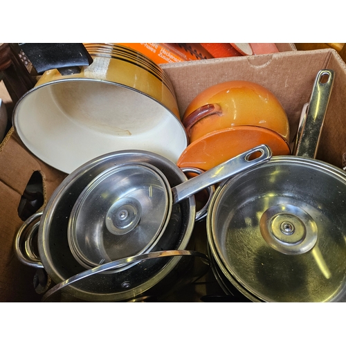 351 - Box Including Pans, Cooking Pot Etc