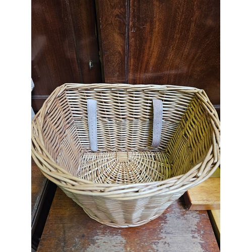 366 - Wicker Bicycle Basket & Bottle Basket