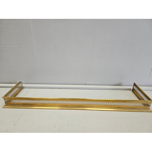 382 - Brass Fire Fender W126cm D30cm