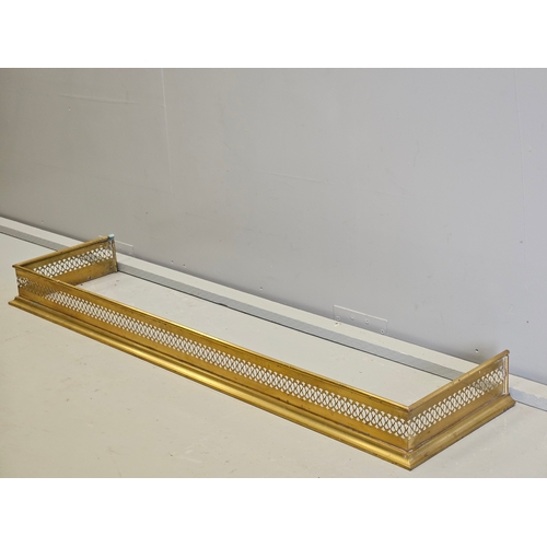 382 - Brass Fire Fender W126cm D30cm