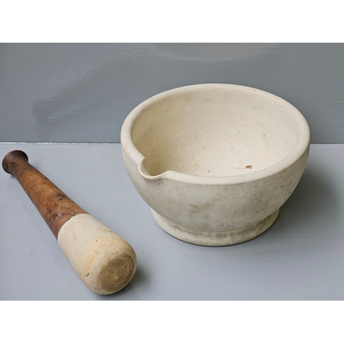 411 - Large Mortar & Pestle H14cm