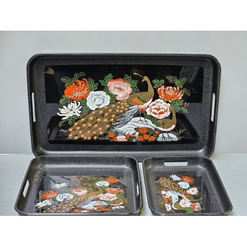 452 - 2 Oriental Trays (3's), Oriental Smokers Style Box