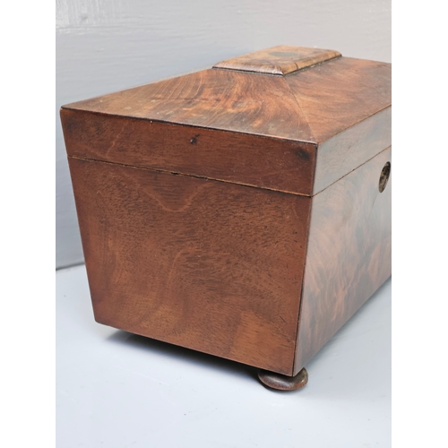 463 - Mahogany Tea Caddy A/F