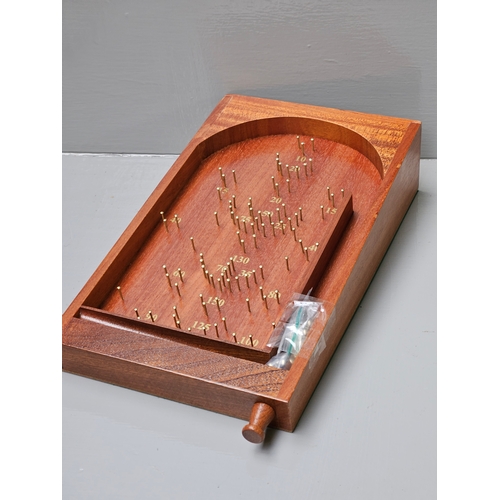 481 - Wooden Bagatelle Pin Ball Game In Box