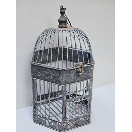 496 - Victorian Metal Bird Cage H46cm