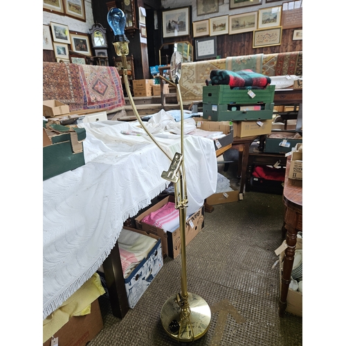 517 - Brass Craftwork Daylight Floor Lamp H150cm