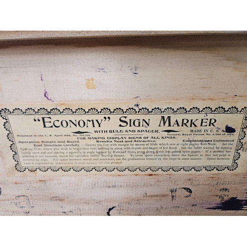 539 - Economy Sign Marker With Rule & Spacer in Original Box