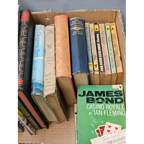 544 - Box Of Assorted Books - Children's, War Related, Paperbacks Etc