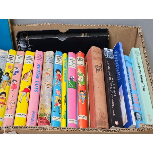 549 - Box Of Assorted Books - Enid Blyton, Our Wullie Etc