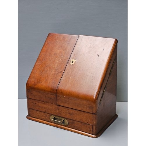 562 - Oak Stationery Cabinet H31cm W33cm