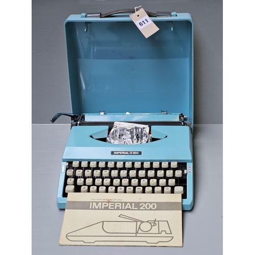 611 - Imperial 200 Portable Typewriter In Case