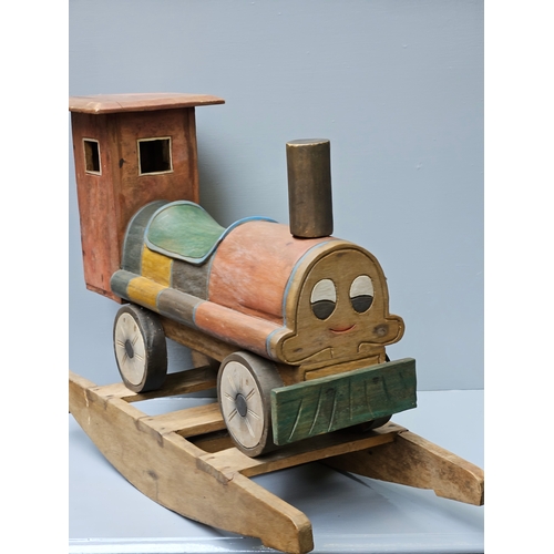 627 - Wooden Rocking Train H56cm W77cm