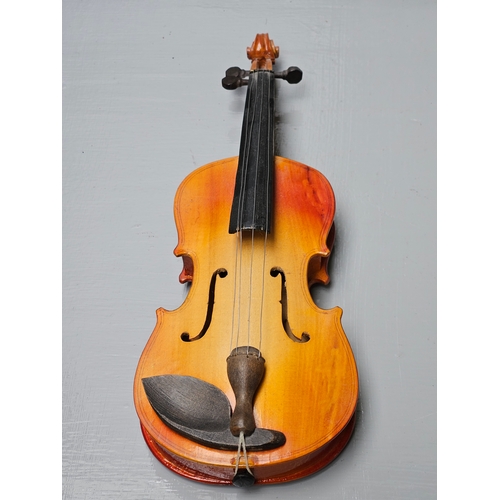 634 - Miniature Violin & Bow In Case