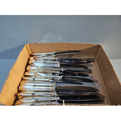 704 - Box Of Assorted Plated Knives