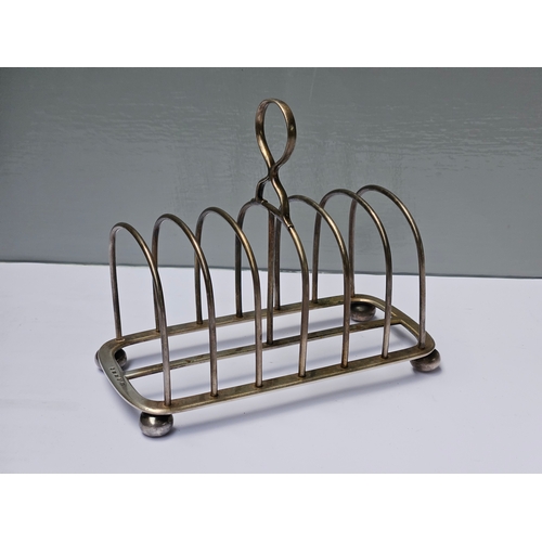 718 - Silver Toast Rack Birmingham 1869