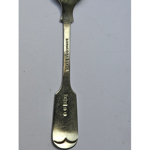 733 - Silver Teaspoon & 1 Other, 6 Dutch Plated Pickle Forks & Mustard Spoons