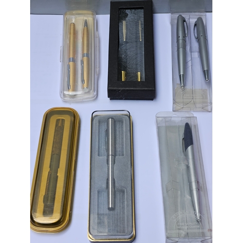 758 - 8 Assorted Pen Sets Etc