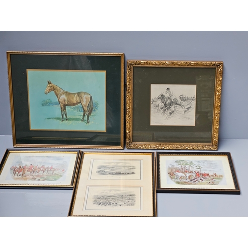 770 - 9 Various Hunting & Sporting Prints Etc