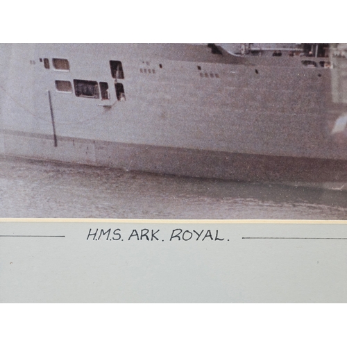 773 - 2 HMS Ark Royal & 1 HMS Illustrious Framed Photographs