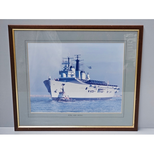 773 - 2 HMS Ark Royal & 1 HMS Illustrious Framed Photographs