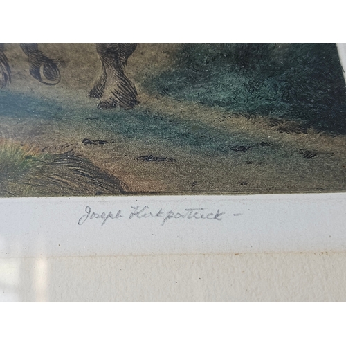 778 - Watercolour Of Wallington Hall, Northumberland, 2 Horse Prints By Joseph Kirkpatrick & 1 Other