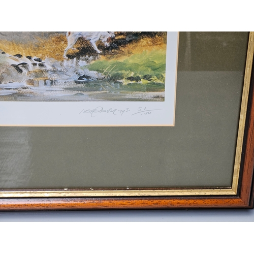 788 - Framed Signed Print - North Tyne Hunt By Keith Proctor Limited Edition 51/100 H60cm W75cm