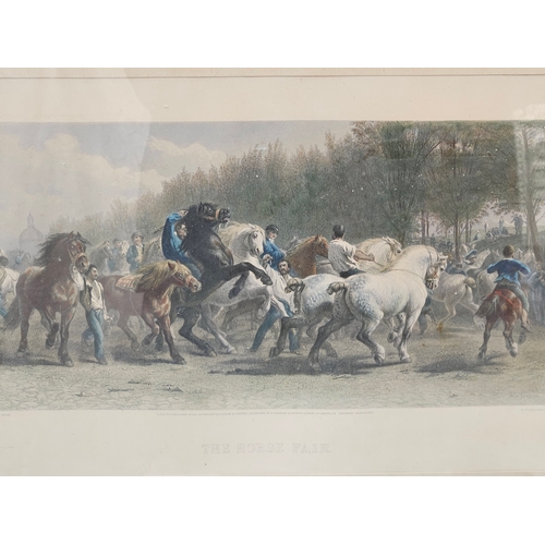 792 - Framed Horseracing Print By Margaret Barrett Limited Edition 294/850 & Coloured Print The Horse Fair... 