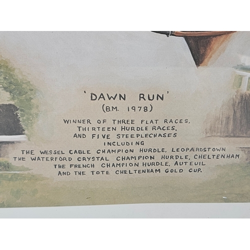 793 - Framed Signed Print 'Dawn Run' By Louise Wood Limited Edition 103/500 H59cm W74cm