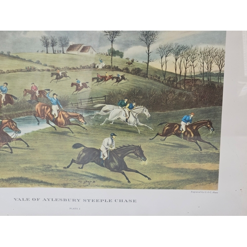 794 - Framed Print - Vale Of Aylesbury Steeple Chase Painted By F C Turner Engraved By G & C Hunt H35cm W4... 