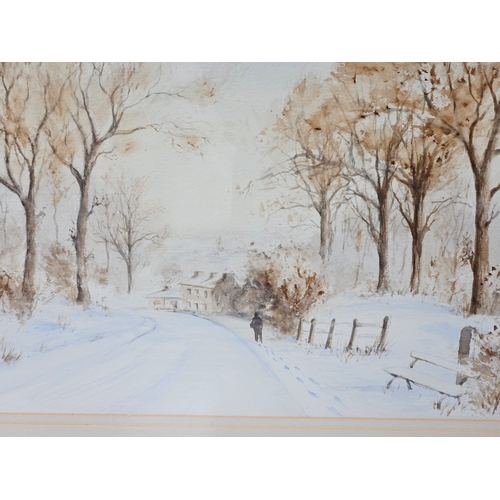 795 - Original Watercolour 'Cottingwood Lane' By Jimmy Ducat H54cm W72cm