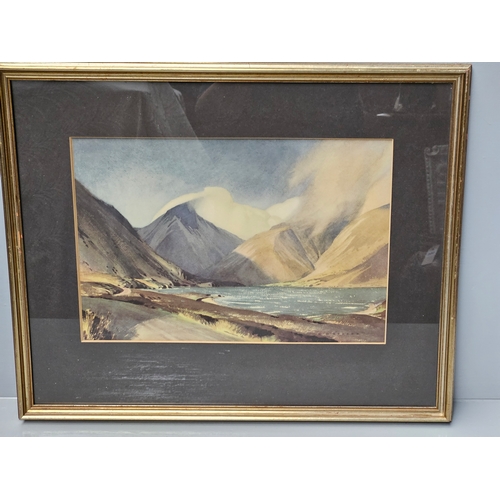 820 - 2 Framed Landscape Prints - Langdale Beck & Wind And Sun Wastwater By W H Cooper H44cm W54cm