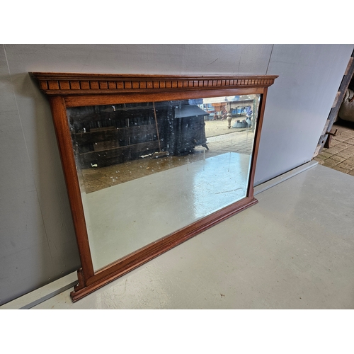 829 - Large Mahogany Mantel Mirror H82cm W122cm