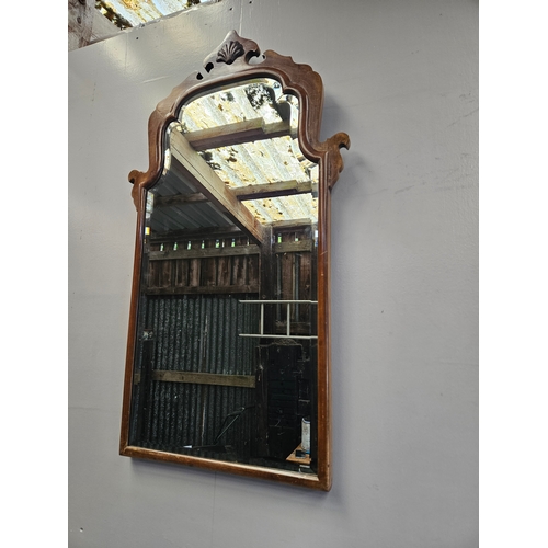 830 - Mahogany Wall Mirror H91cm W50cm