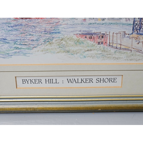 841 - Oil On Canvas - Walled Garden & A Signed Print Of Byker Hill: Walker Shore By Jed Grimes Limited Edi... 