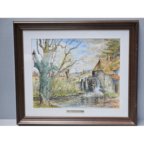 854 - 2 Framed Landscape & Water Mill Prints By John Wilson & 2 Others