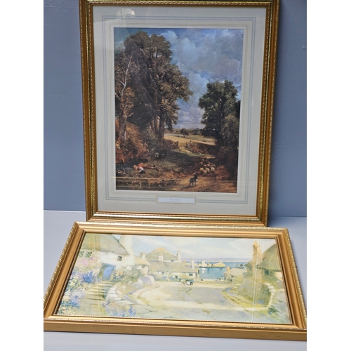 854 - 2 Framed Landscape & Water Mill Prints By John Wilson & 2 Others