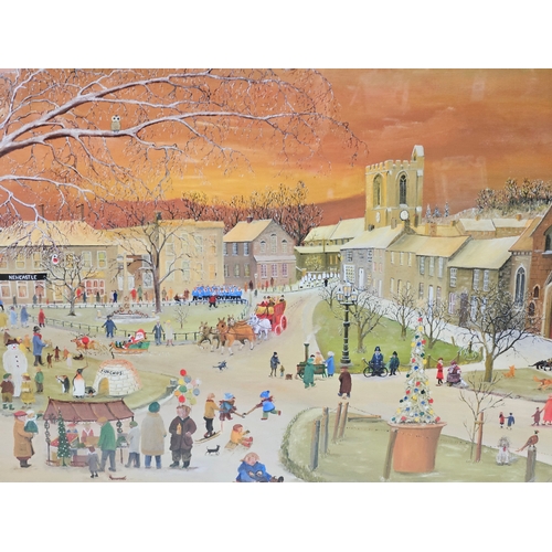 855 - Framed Print Of Rothbury By Charlie Sprigg Limited Edition 35/500 & A Framed Collage Artwork- Butter... 