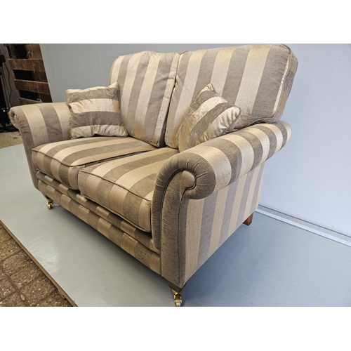 888 - Light Brown/Gold 2 Seater Settee