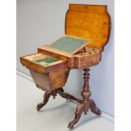 894 - Victorian Walnut Ladies Work Table