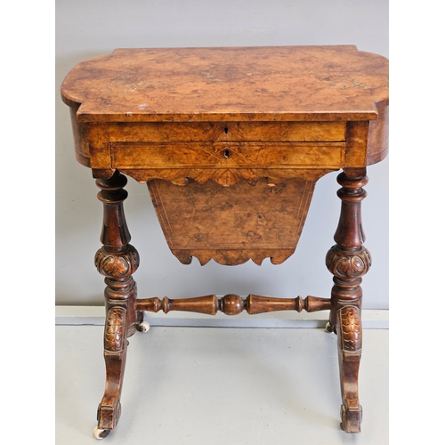 894 - Victorian Walnut Ladies Work Table