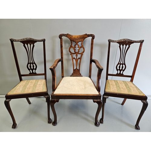 903 - Mahogany Carver Chair & 2 Mahogany Dining Chairs