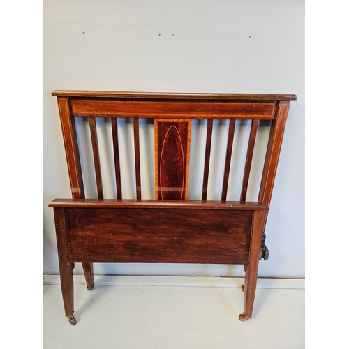 909 - 2 Mahogany Inlaid Bed Ends