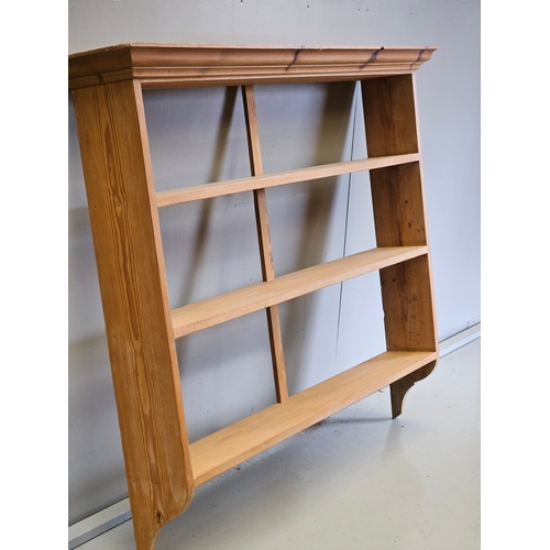 911 - Pine Wall Shelf H112cm W134cm D23cm